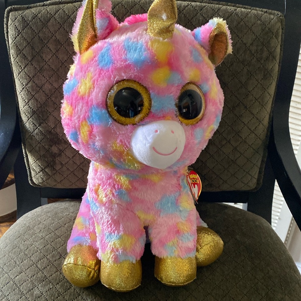 TY FANTASIA THE BEANIE BOO UNICORN 16”